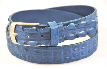 belts&more Krokodil Gürtel- Croc Blau